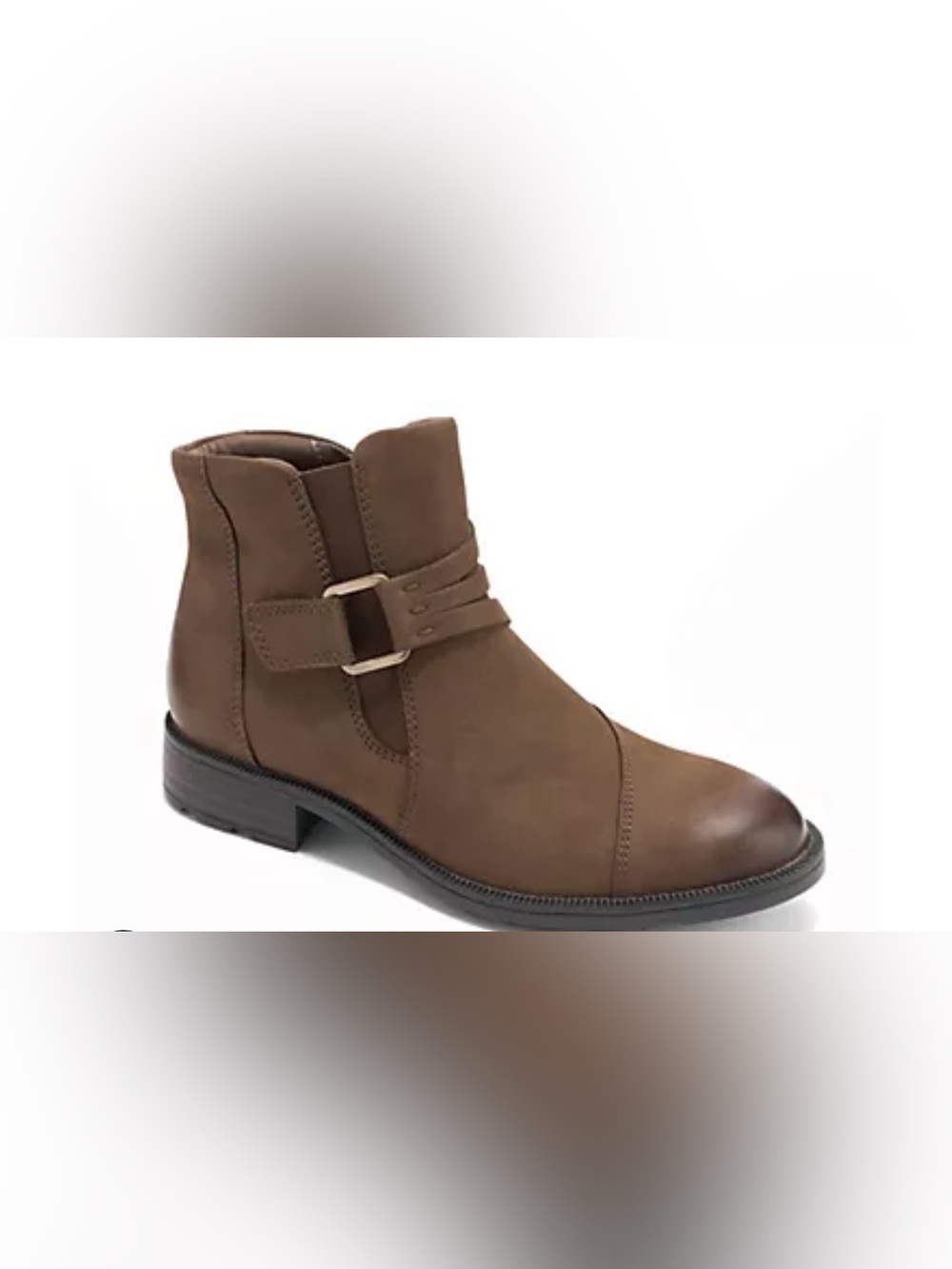 Clarks Women's Taupe Brown Buckle Ankle Boot Size 6